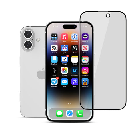 22 cases Privacy Tempered Glass iPhone 16 Plus